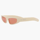 GUCCI CAT Eye-Frame Recycled Acetate Sunglasses Ivory/Ichor/Red (GG1634S-30014927-005)