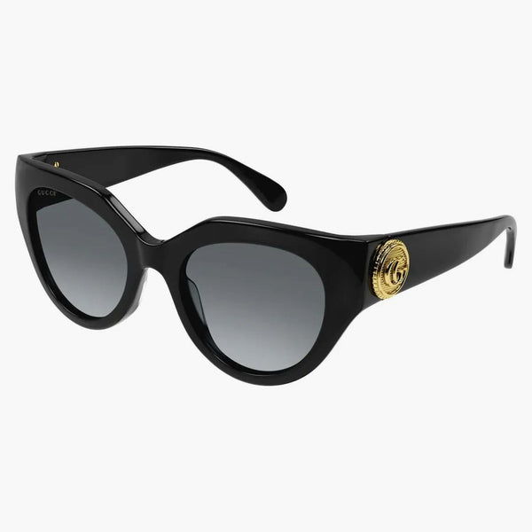 Gucci Cat-Eye Frame Occhiali da sole Black/Grey (GG1408S-001-FRI)
