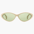 Gucci Cat-eye Frame Sunglasses Shiny Ivory/green (733799 J0740 9230)