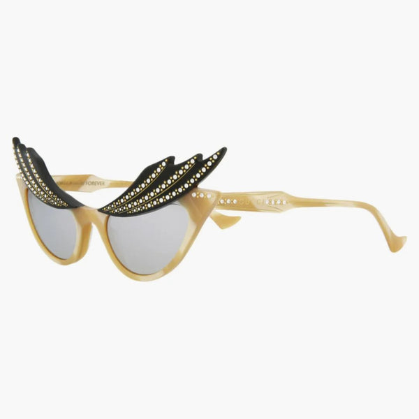 Occhiali da sole Gucci Cat Eye beige/beige/argento (GG1094S-30012857-005)