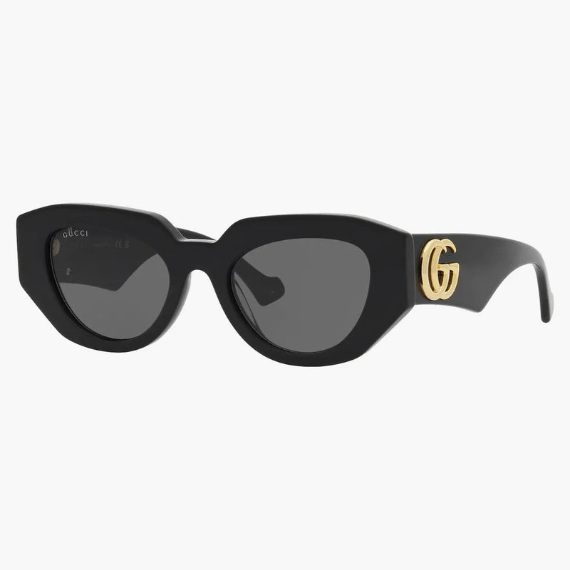 Gucci Cat Eye Sunglasses Black/Gold (GG1421S 001)