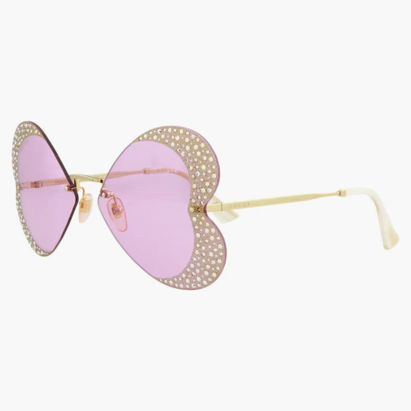 Gucci Cat Eye Sunglasses Gold/Gold/Pink (GG0897S-30010507-001)