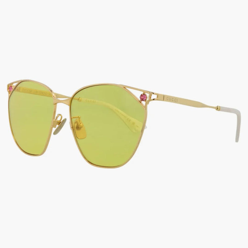Gucci Cat Eye Sunglasses Gold/Gold/Yellow (GG1375SA-30014208-002)