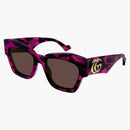Gucci Cat Eye Sunglasses Havana Pink (GG1422S-005)