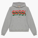 Sudadera con capucha con capucha de la cadena Gucci gris/rojo/verde