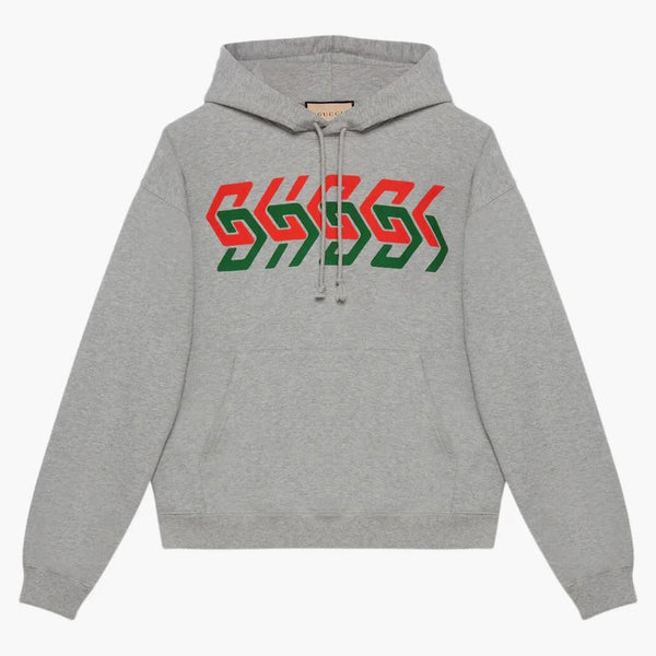 Spaccata con cappuccio grigio/rosso/verde/verde a catena Gucci