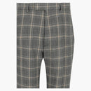 Gucci Checkered Straight-leg Trousers Grey Beige