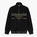 Gucci chenille embroidered track jacket blacket black