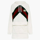 Gucci Chenille Web Hooded Dress White
