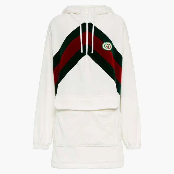 Gucci Chenille Web Hooded Dress