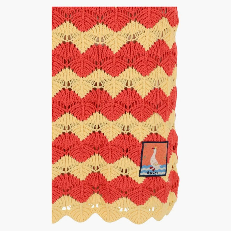 Gucci chevron pletená sukně oranžová multi