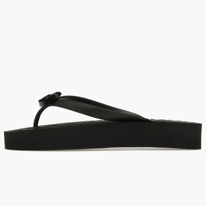 Gucci Chevron Thong Sandal Black Rubber