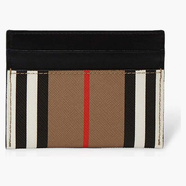 Burberry Classic Stripe Card Case Beige/black