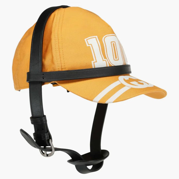 Gucci College GG -band detaljerad baseballmössa gul