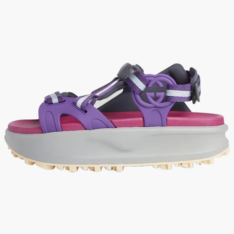 Gucci Colour Block Platform Sandal Purple (women's)