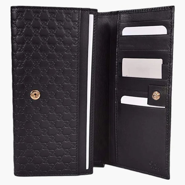 Gucci Continental Wallet Microguccissima Black