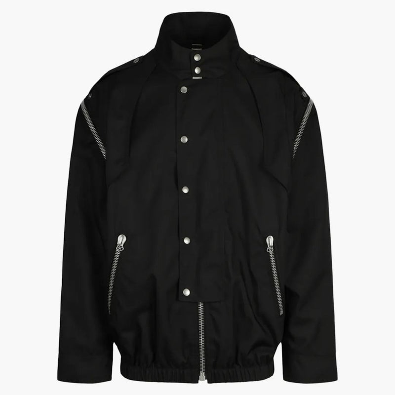 Gucci Convertible Graphic Print Jacket Black