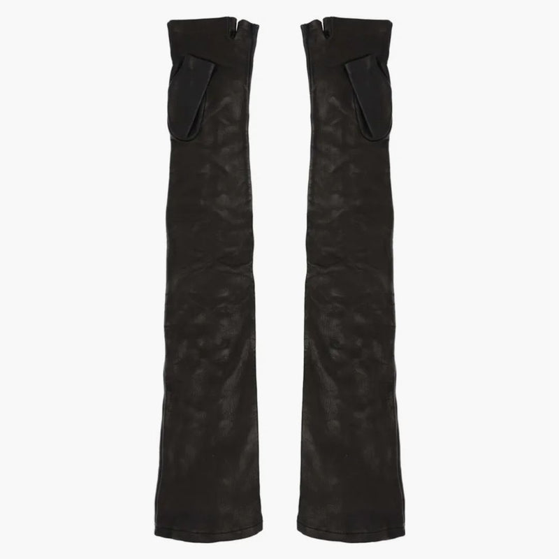 Gucci Corset Lacing Fingerless Gloves Black