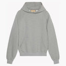 Gucci cotton hooded sweatshirt with print gray