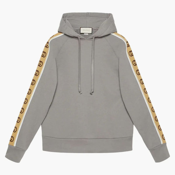 Bluza z kapturem gucci bawełniana bluza szary