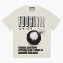 Gucci Cotton Jersey with Fuori !!! Print t-shirt white
