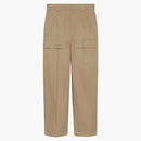 Pantaloni cargo larghi gambi di cotone gucci marrone chiaro