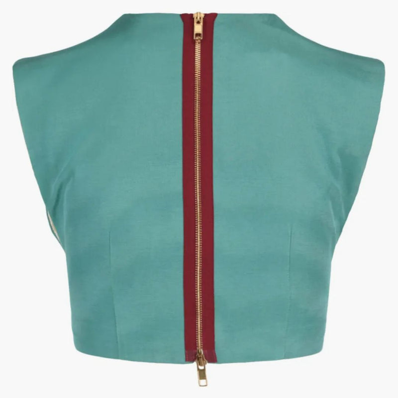 Gucci przycięte rękawie Top Light/Blue