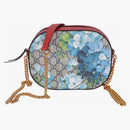 Gucci Chain Crossbody GG Supreme Blooms Chain Strap Small Blue/Red