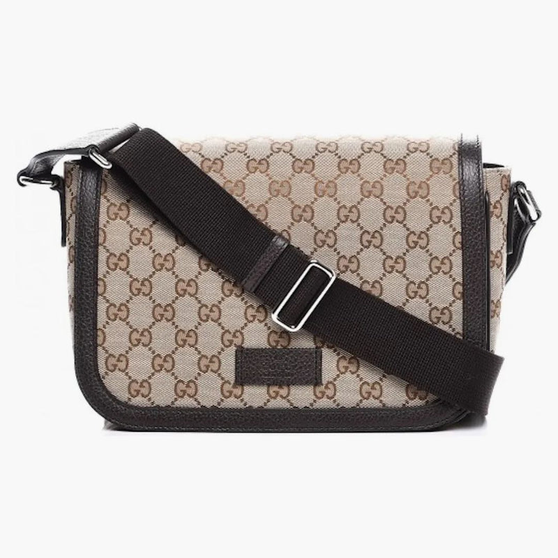 Gucci Messenger Crossbody Guccissima GG Adjustable Strap Brown/Beige