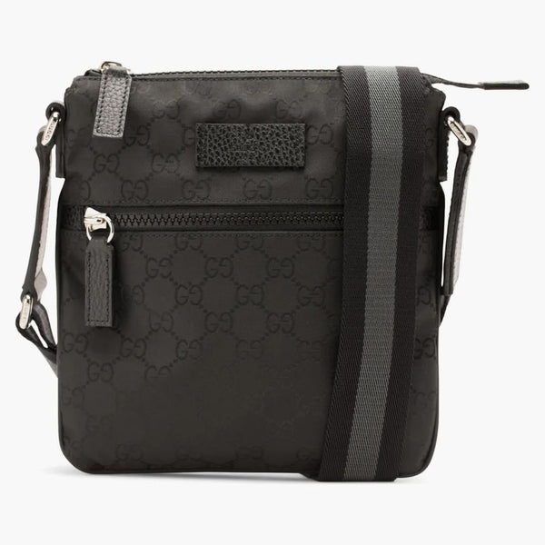 Gucci liten messenger gg monogram svart