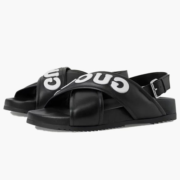 Gucci crossover sandals black