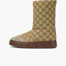 Gucci Crystal Boots Beige Dark Brown GG Canvas (Women's)