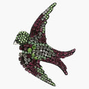 Gucci Crystal Embellished Bird Brooch Multi