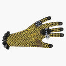 Gucci Crystal-Embellished Hand Brooch Gold