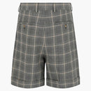 Gucci Cuffed Plaid Shorts Gray/Beige