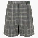 Gucci Cuffed Plaid Shorts Gray/Beige