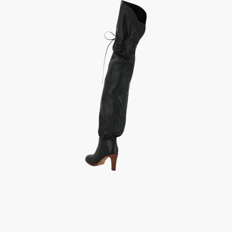Gucci Deauville Cinched Over-the-Knee Boots Black (Women's)