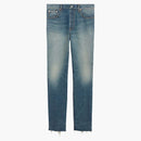 Gucci Denim Pant With Label Blue
