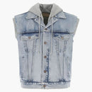 Giacca senza maniche in denim Gucci blu