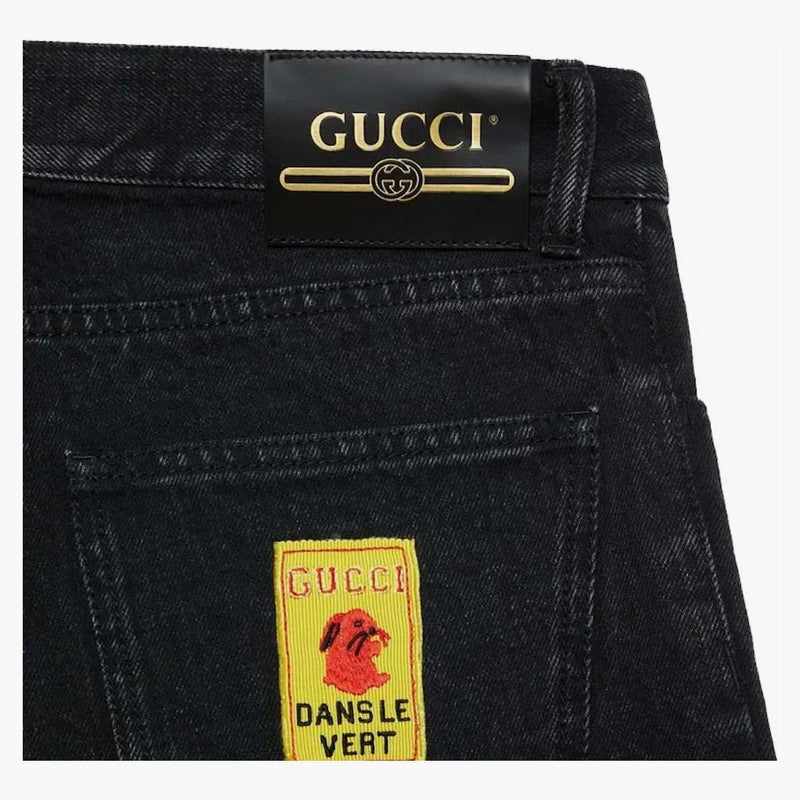 Dżinsowe spodnie gucci czarne