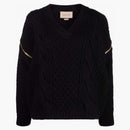 Gucci Detachable Sleeves Knit Sweatshirt Black