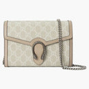 Gucci Dionysus Chain Wallet Beige/White