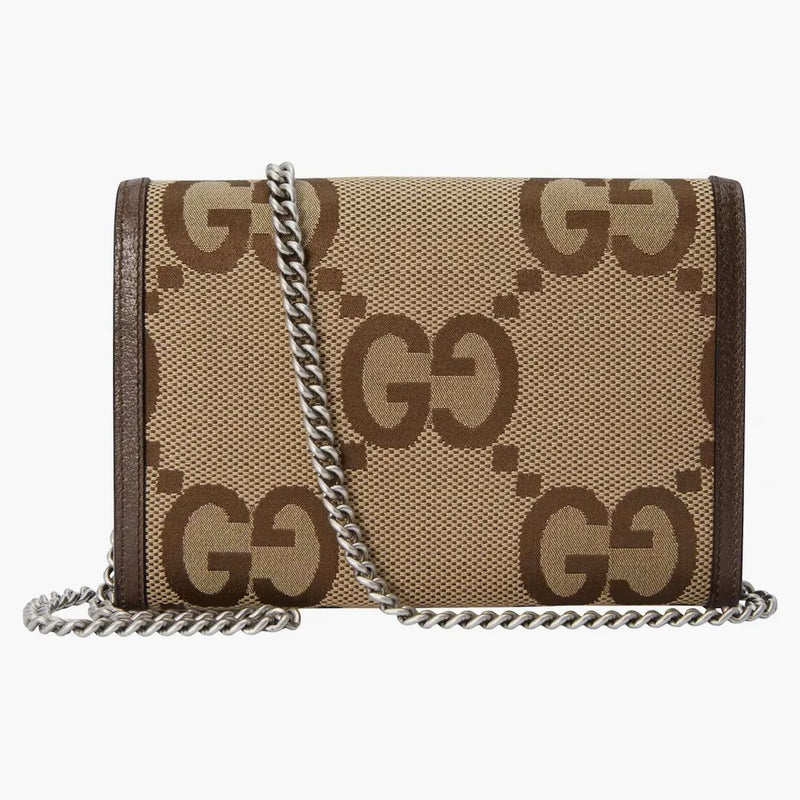 Gucci Dionysus Chain Wallet Jumbo Gg Camel/ebony