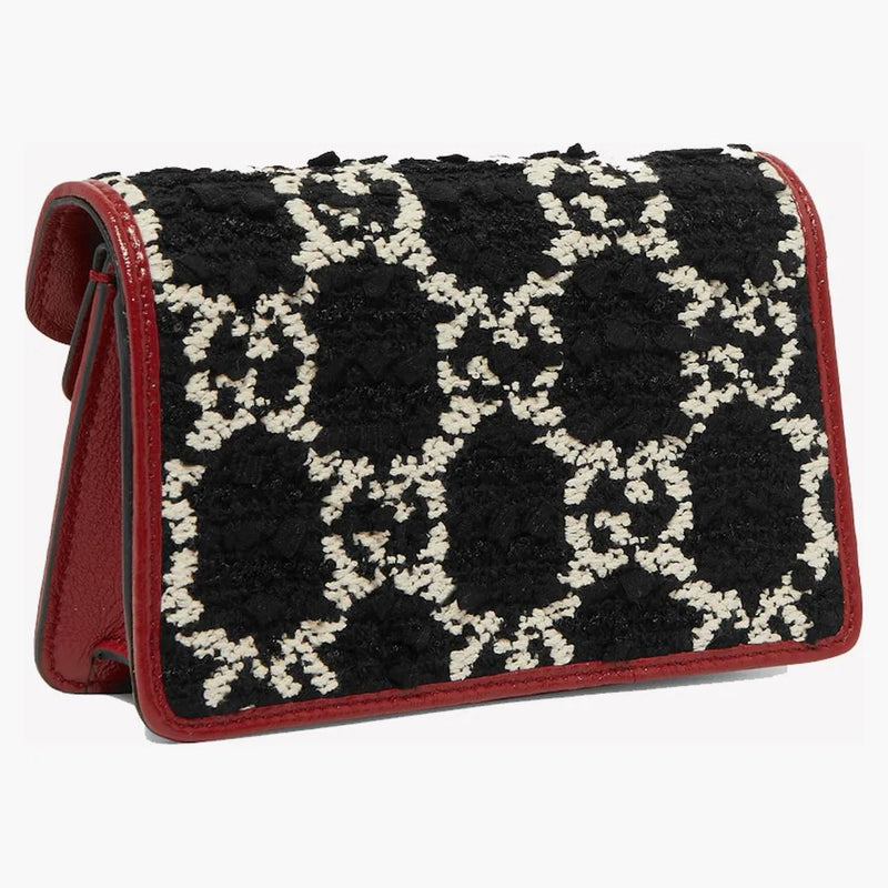 Gucci Dionysus GG Tweed Super Mini Black/White/Cerise