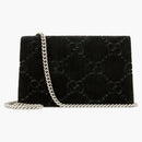 Gucci Dionysus GG Velvet Super Mini Black