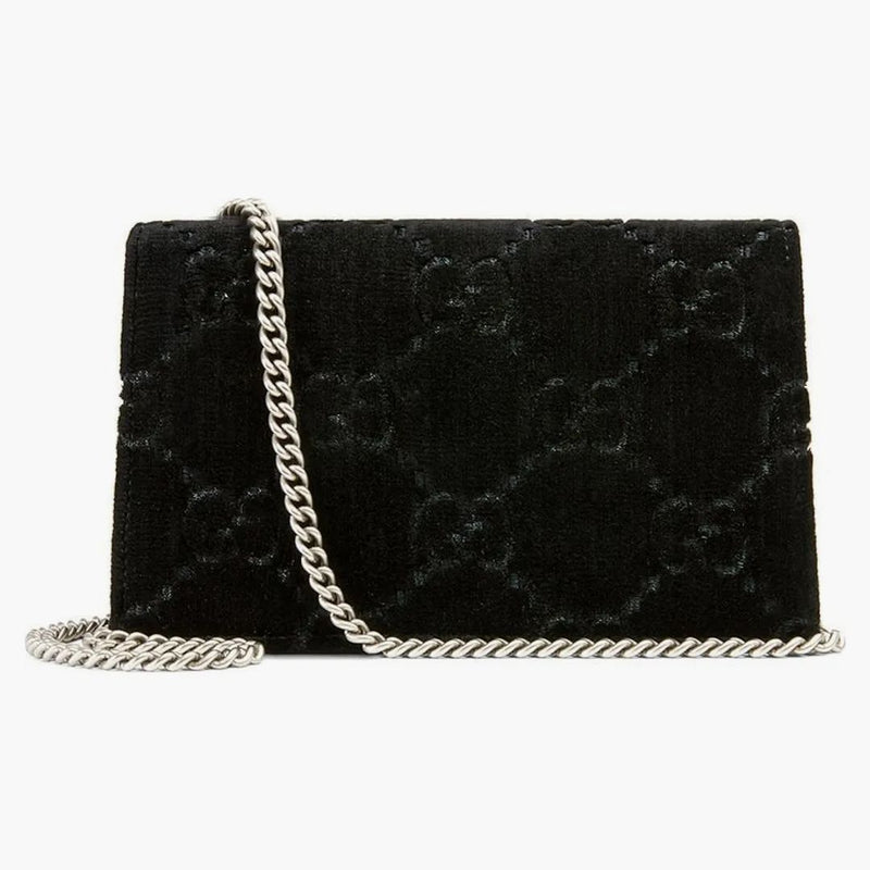 Gucci Dionysus GG Velvet Super Mini Black