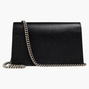 Gucci Dionysus Leather Shoulder Bag Super Mini Black