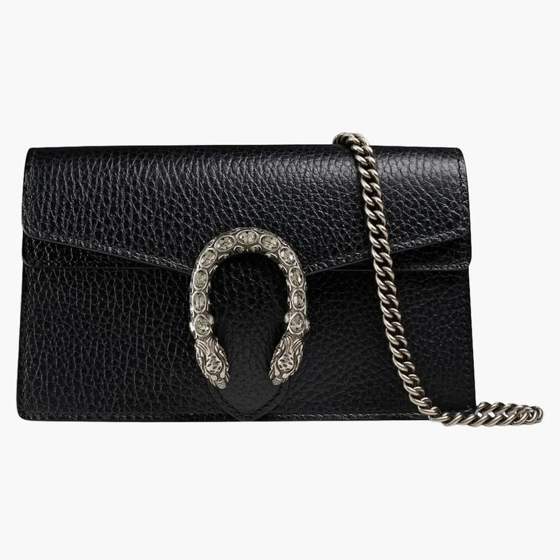 Gucci Dionysus kožená taška na ramen Super Mini Black