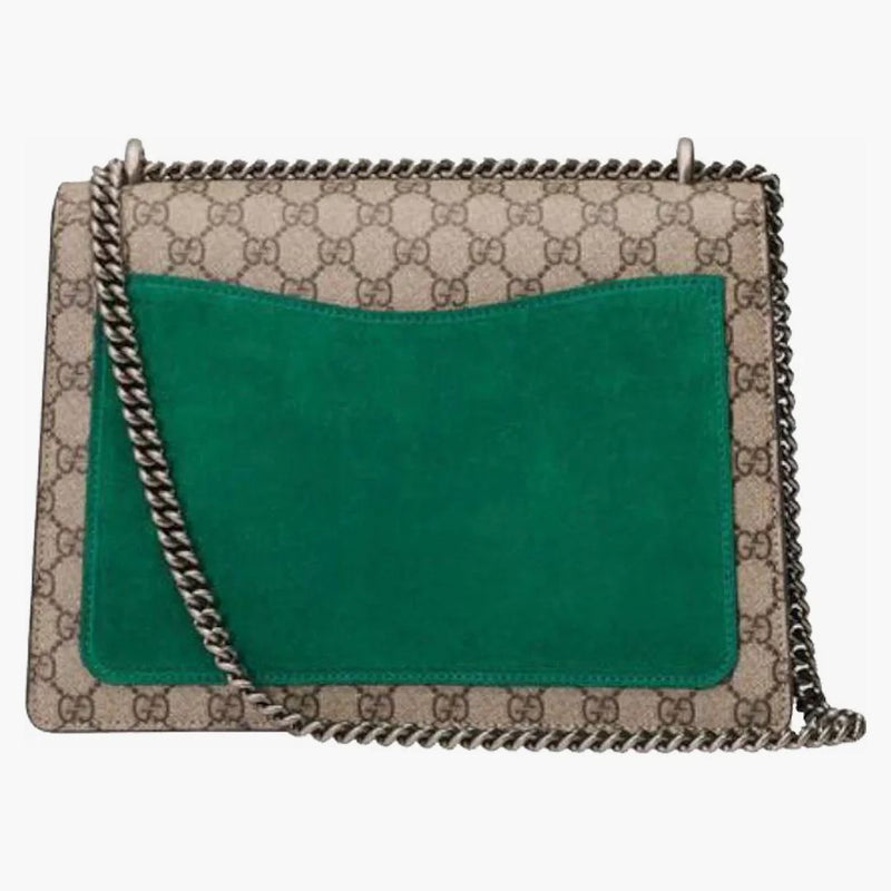 Gucci Dionysus Shoulder Bag Gg Supreme Modern Medium Green