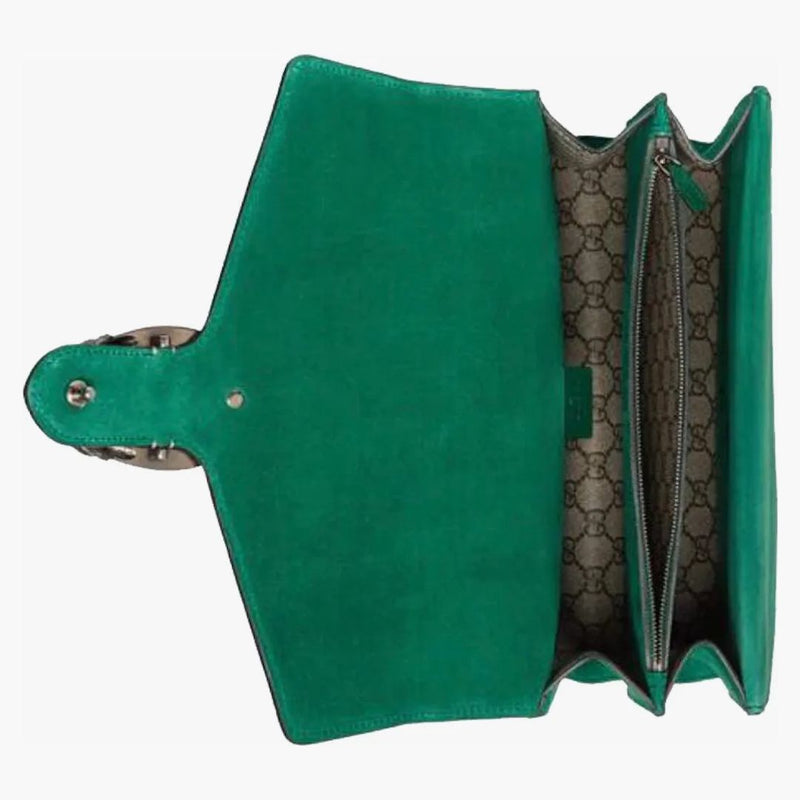 Gucci Dionysus Shoulder Bag Gg Supreme Modern Medium Green